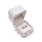 Casamento de couro Ring Box Silver Stamping da guarda-joias magnética de veludo de CMYK 4C