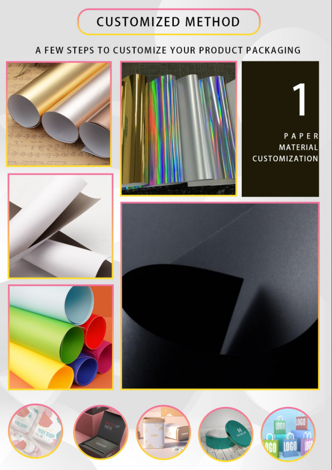 O efeito do holograma imprimiu sacos de portador de papel com punho Pantone da fita 6
