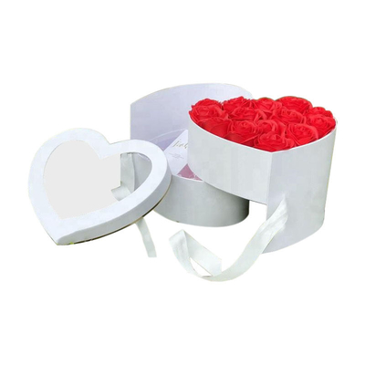 Florista dado forma coração Rose Boxes do presente do diâmetro 310mm 100mm a 300mm