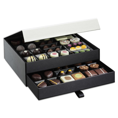 comprar 350g Art Paper Hard Cardboard Gift encaixota a trufa de chocolate que empacota o ponto UV online manufacture
