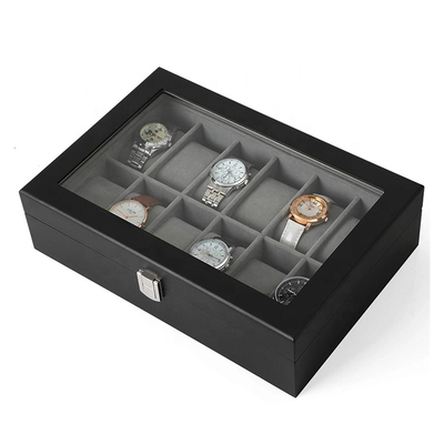 comprar Guarda-joias de vidro EVA Insert do relógio do presente da placa do MDF da folhosa online manufacture