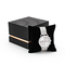A caixa de relógio pequena do cartão do tamanho, papel luxuoso do presente encaixota o logotipo personalizado