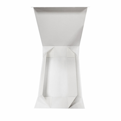 Do papel dobrável da fita da caixa do presente caixa de papel lisa dura personalizada branca de Flip Top String Ribbon Handle das caixas de presente de cartão