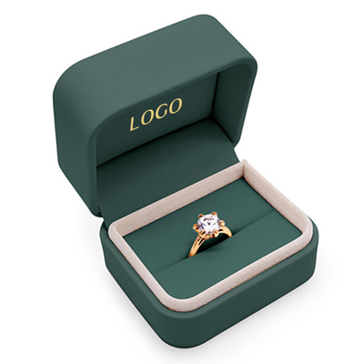 Colar de dobradiça Brincos Alianças de casamento Pulseira Veludo Caixa de joias Embalagem de luxo