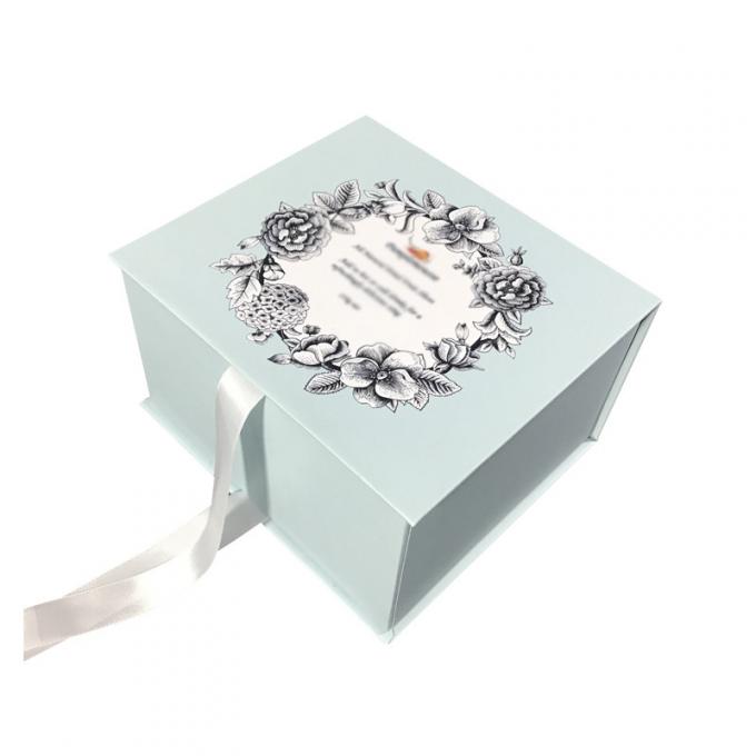 A fita magnética 120-400G do ODM Flip Top Gift Box With do OEM revestiu 2