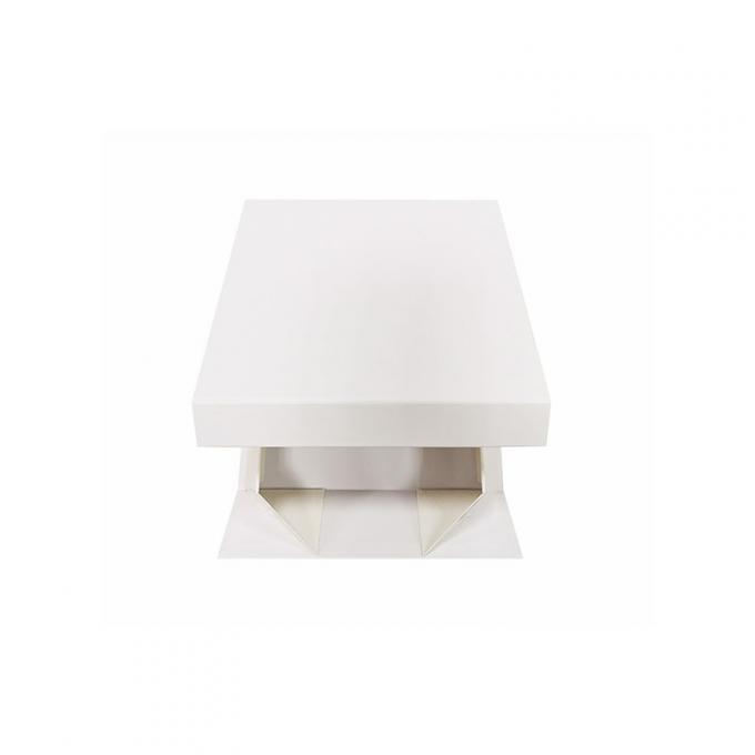 Do papel dobrável da fita da caixa do presente caixa de papel lisa dura personalizada branca de Flip Top String Ribbon Handle das caixas de presente de cartão 2
