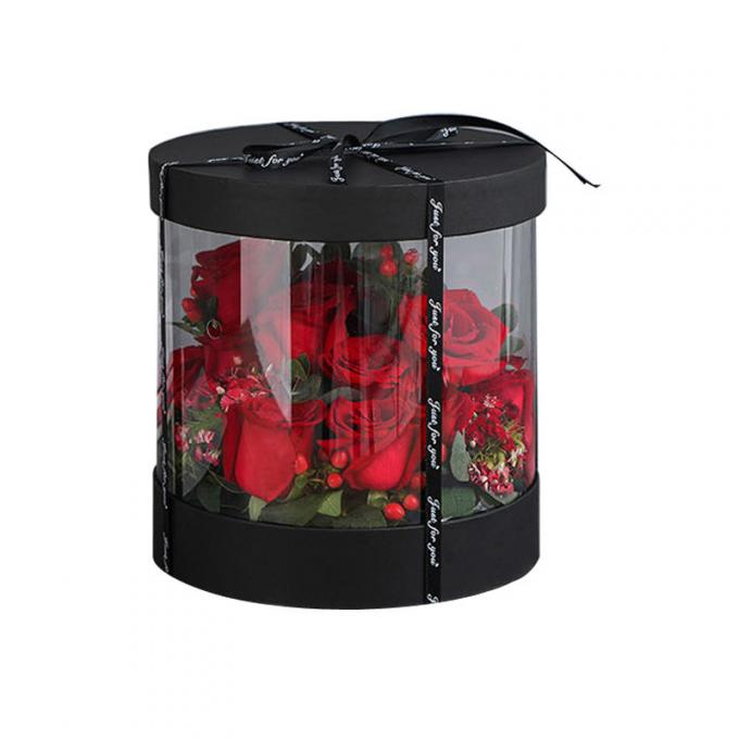 a flor floral do círculo do cartão 1200g encaixota o revestimento UV 1
