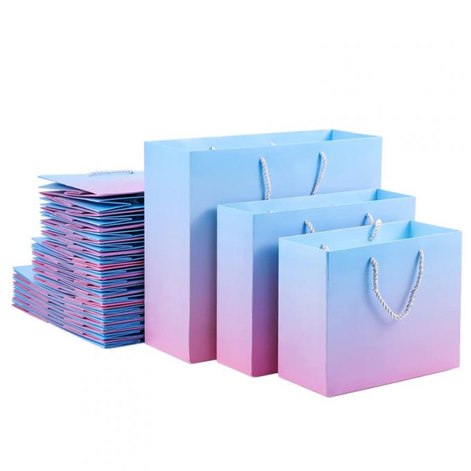 O efeito do holograma imprimiu sacos de portador de papel com punho Pantone da fita 2