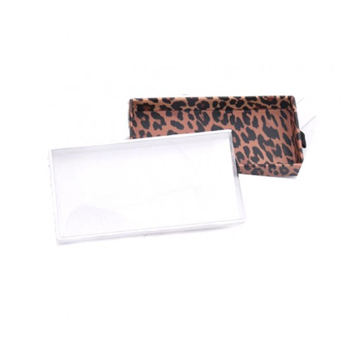 do ANIMAL DE ESTIMAÇÃO magnético da caixa da pestana 300dpi caixas de presente de janela transparentes do leopardo 2