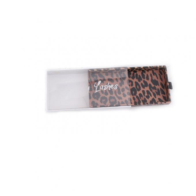 do ANIMAL DE ESTIMAÇÃO magnético da caixa da pestana 300dpi caixas de presente de janela transparentes do leopardo 1