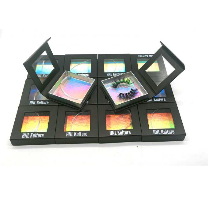 impressão UV de Lash Magnetic Window Box Packaging do olho 600gsm 0