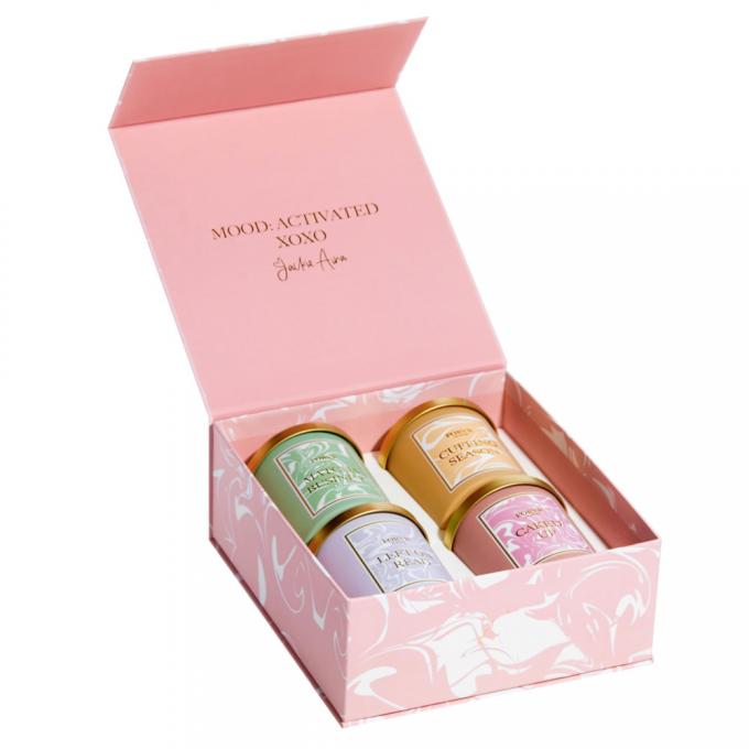 CMYK Scented o ponto de empacotamento da caixa de presente cosmética da vela UV 1