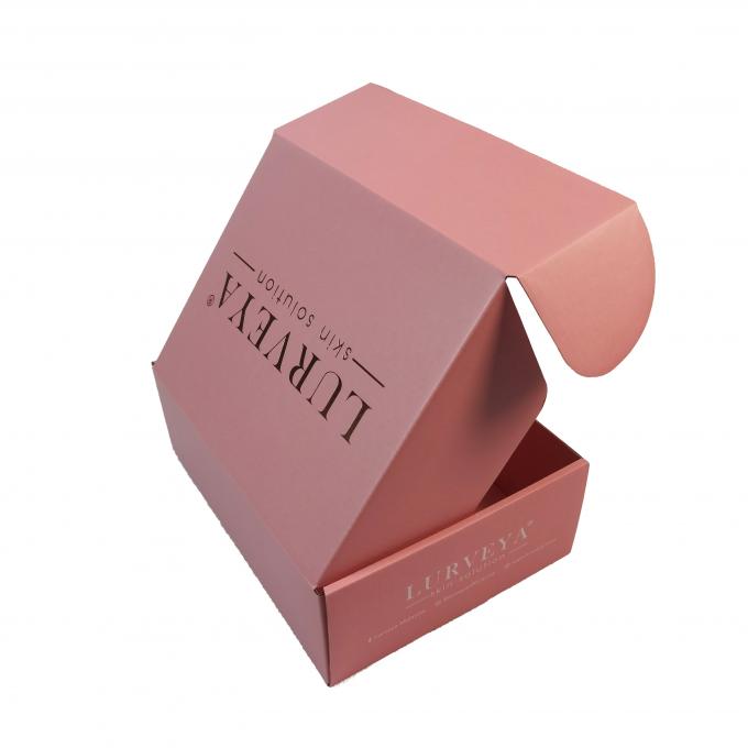 Revestimento aquoso de Flip Cosmetic Packaging Paper Box do cartão cor-de-rosa do pdf AI 1