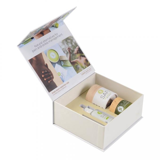 Caixa de presente cosmética de ISO9001 ROHS que empacota 350g Art Paper Recycled 0