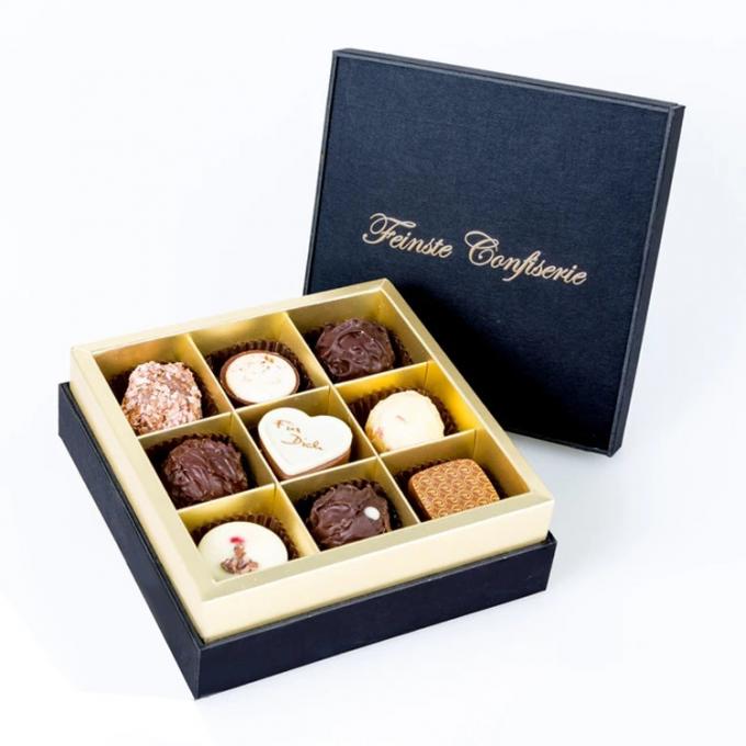 caixa de presente do chocolate 4C que empacota as caixas de cartão amigáveis 128gsm de Eco 1