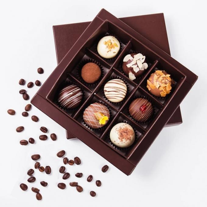 caixa de presente do chocolate 4C que empacota as caixas de cartão amigáveis 128gsm de Eco 0