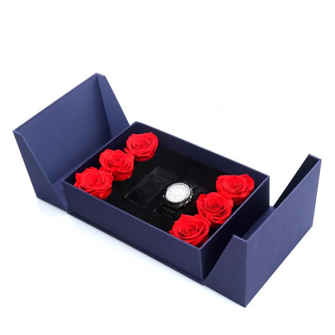 Laminação metálica da caixa do ODM Logo Magnetic Packaging Cardboard Watch 0