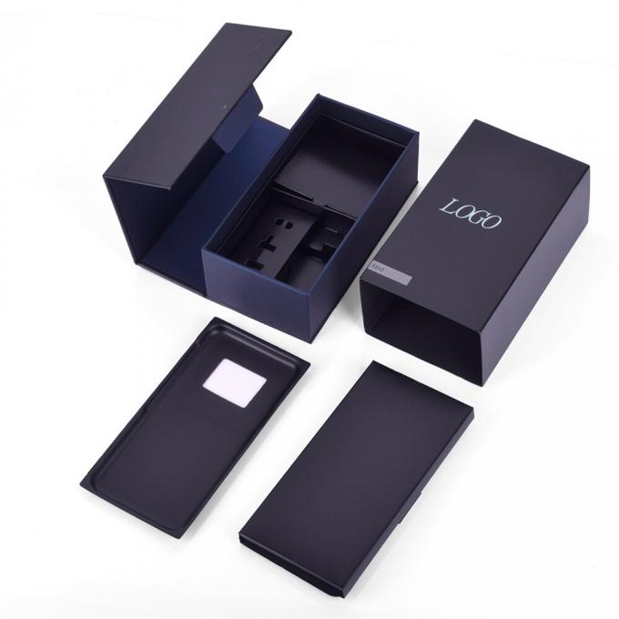 Caixa de empacotamento EVA Insert de Smartphone do fechamento 6 magnético preto de CMYK 4 1