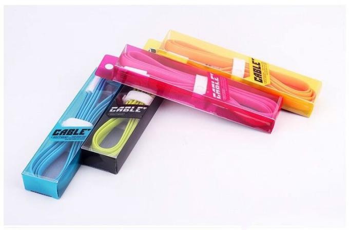Caixa de empacotamento 14g 16g do PVC do cabo do Usb de IPhone Samsung 1M 3FT 1